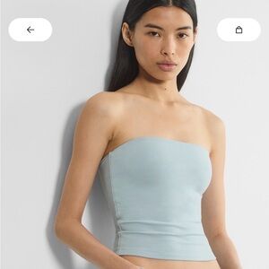 Aritzia TNA Chill Light Blue Tube Top XS Chill Virginia Waist